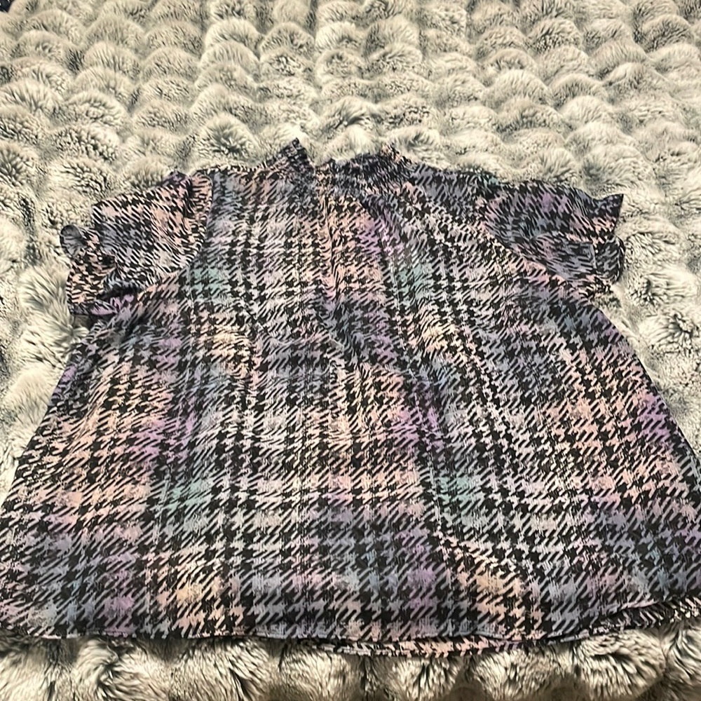 Sheer top from Torrid. Beautiful colors.